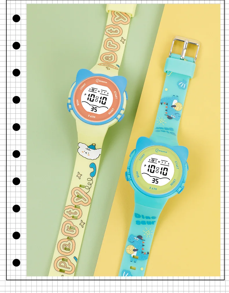 Children Watch Waterproof Cartoon Digital Watch for Girls Boys Pink LCD Electronic Sport Kid Watches Alarm Clocks Gifts