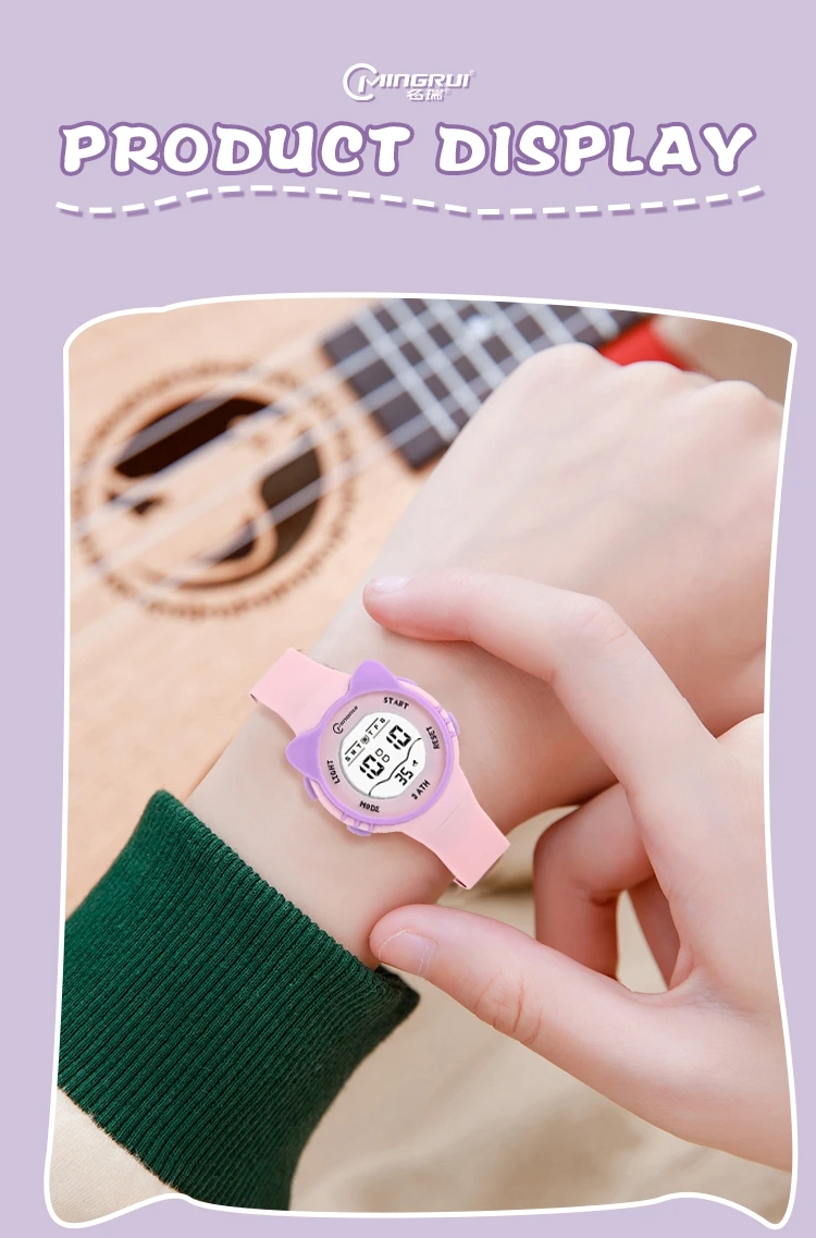 Children Watch Waterproof Cartoon Digital Watch for Girls Boys Pink LCD Electronic Sport Kid Watches Alarm Clocks Gifts