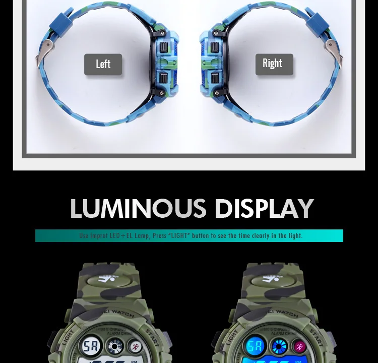 SKMEI 1547 Electronic Watch for Children Shockproof Waterproof Military Sport Kids Boy Digital Wristwatch 1266 Relogio Infantil