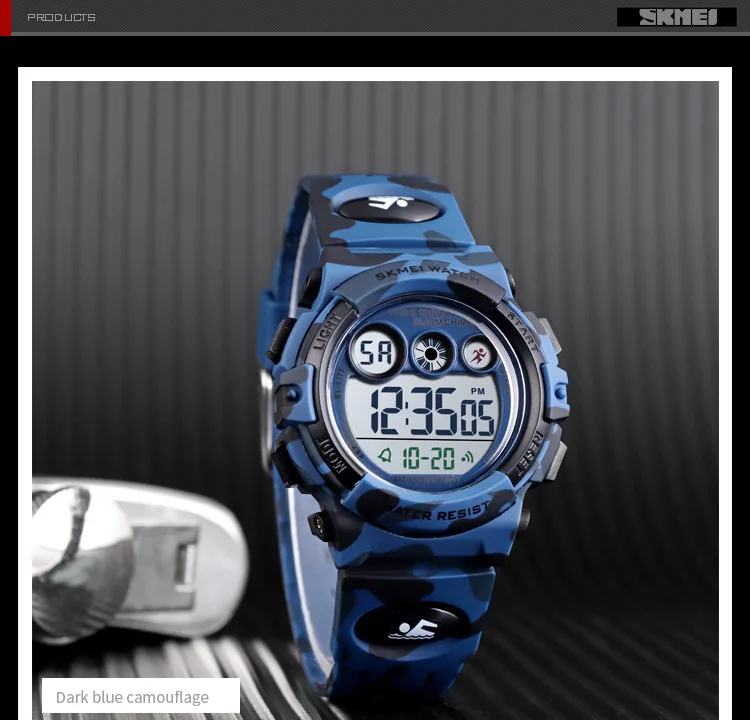 SKMEI 1547 Electronic Watch for Children Shockproof Waterproof Military Sport Kids Boy Digital Wristwatch 1266 Relogio Infantil