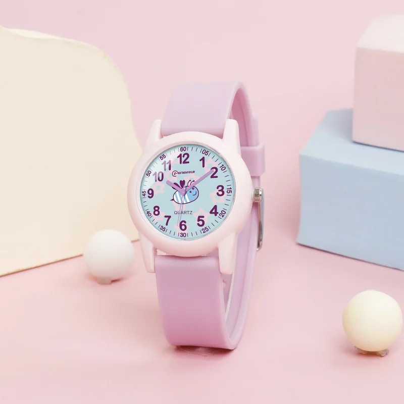 New Cute Children Wrist Watches Yellow Cartoon Waterproof Kids Watch for Boys Girls Analog Display Quartz Clocks Gift