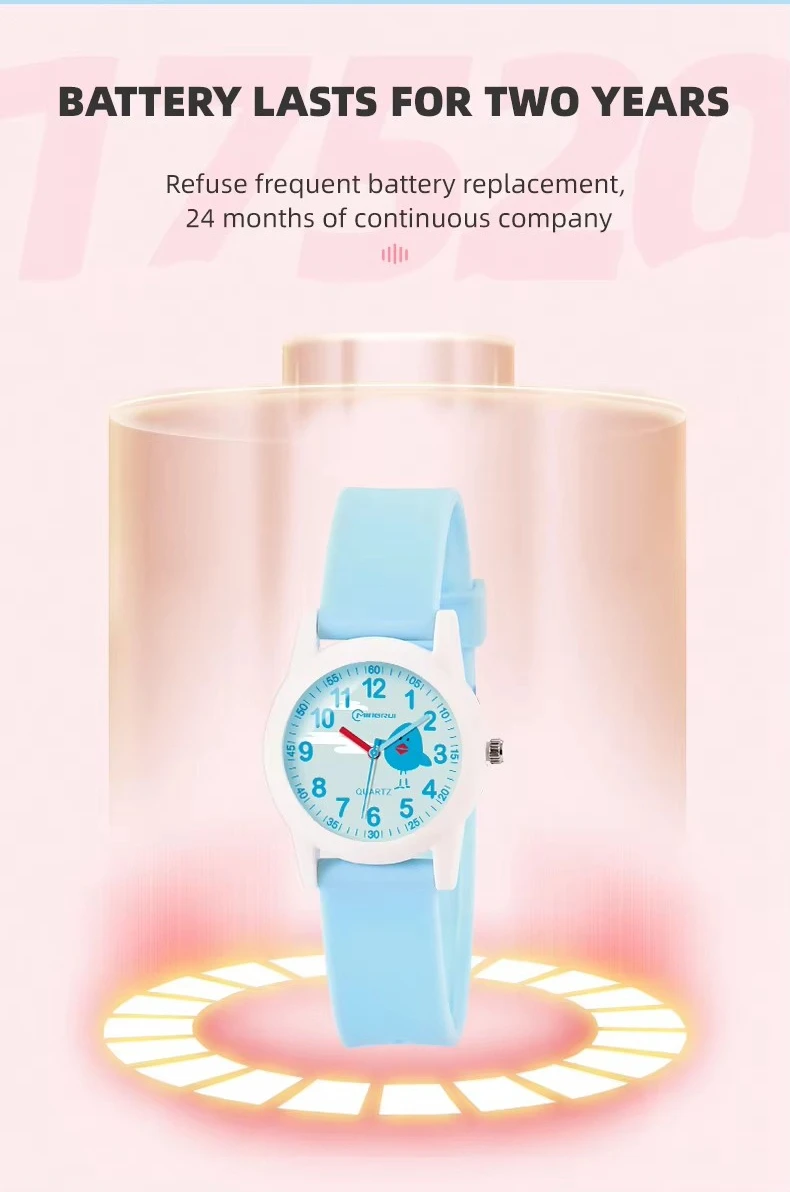New Cute Children Wrist Watches Yellow Cartoon Waterproof Kids Watch for Boys Girls Analog Display Quartz Clocks Gift