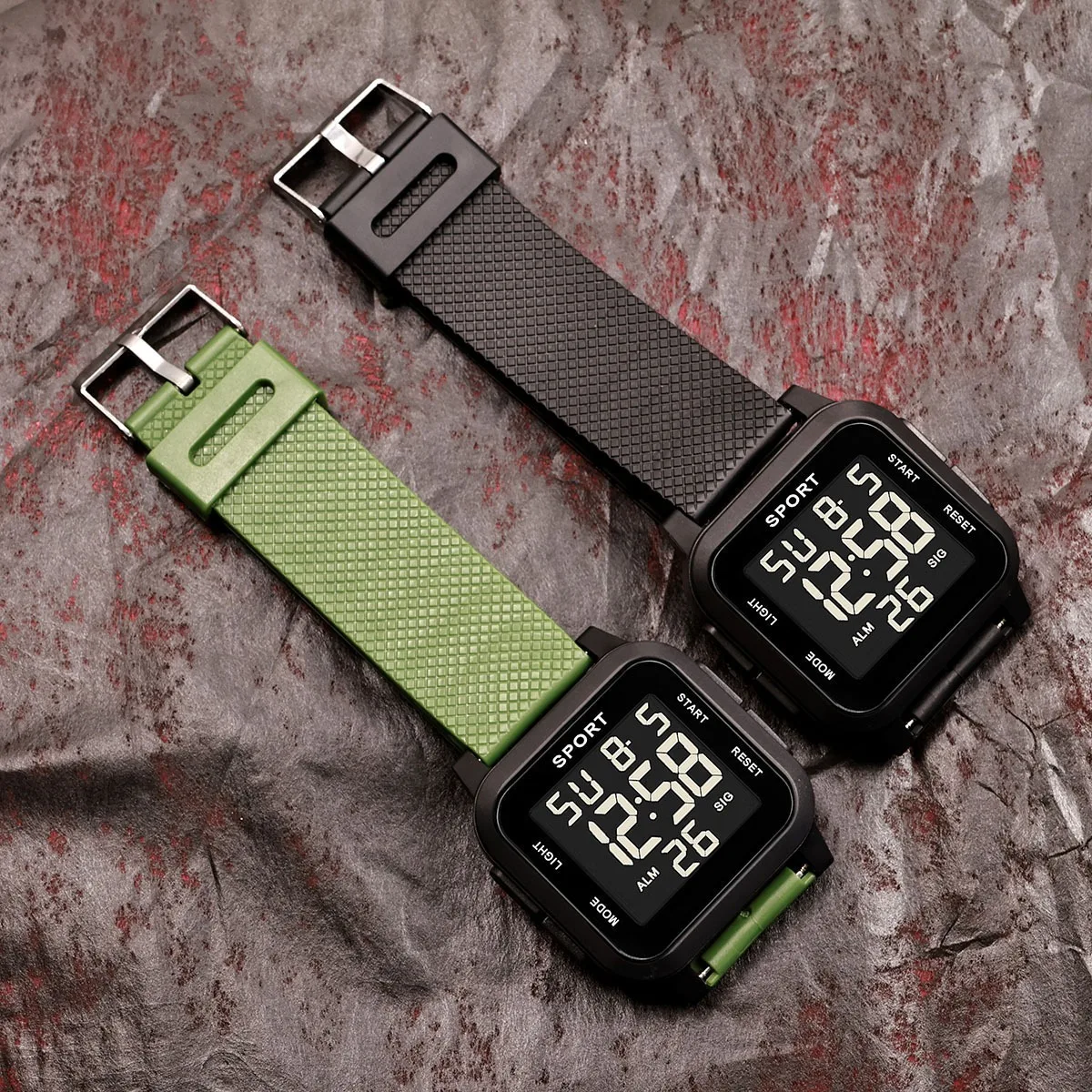 Kids Digital Watch Waterproof Military Electronic Wristwatch for Boys Teen Outdoor Sports Alarm Clock Multifunctional LED Watch