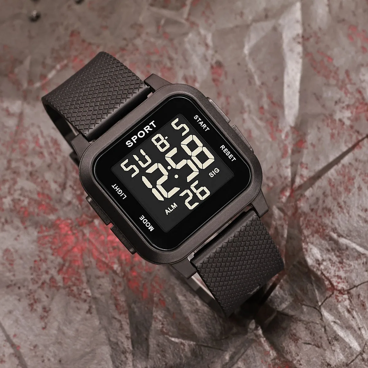 Kids Digital Watch Waterproof Military Electronic Wristwatch for Boys Teen Outdoor Sports Alarm Clock Multifunctional LED Watch