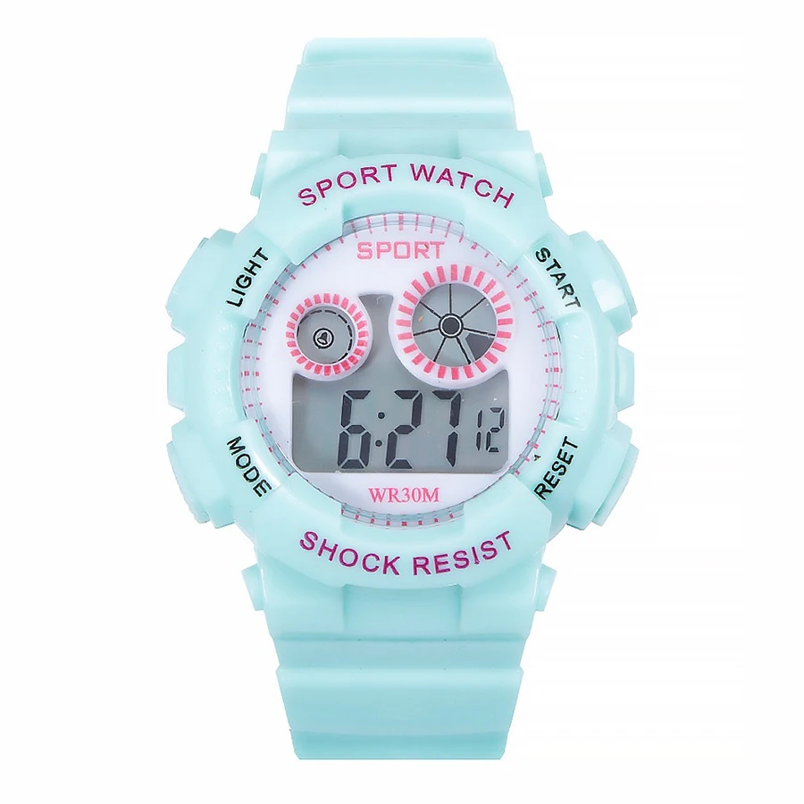 1/2pcs Waterproof Sports Kids Watches Electronic Watches for Girls and Boys Student Luminous Alarm-clock LED Digital Wristwatch