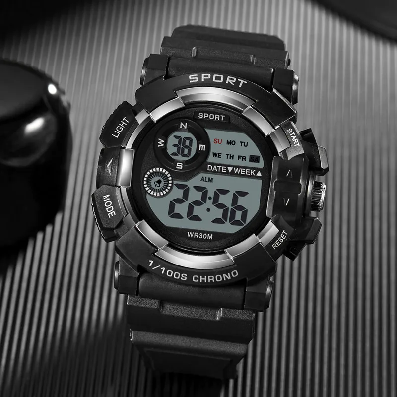 1/2pcs Waterproof Sports Kids Watches Electronic Watches for Girls and Boys Student Luminous Alarm-clock LED Digital Wristwatch