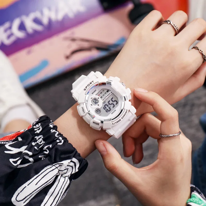1/2pcs Waterproof Sports Kids Watches Electronic Watches for Girls and Boys Student Luminous Alarm-clock LED Digital Wristwatch