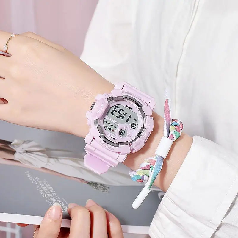 1/2pcs Waterproof Sports Kids Watches Electronic Watches for Girls and Boys Student Luminous Alarm-clock LED Digital Wristwatch