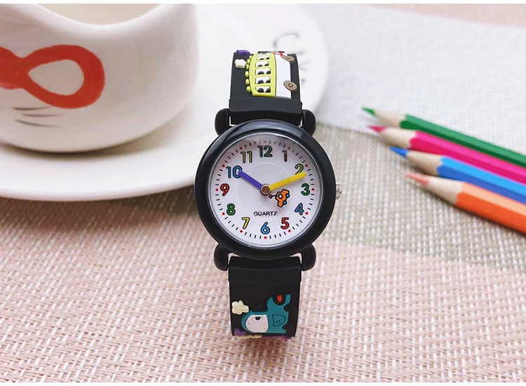 Chaoyada Fashion Boys Girls Little Cars Cartoon Strap Car Hands Personality Quartz Watches Students Kids Cool Gifts Watches