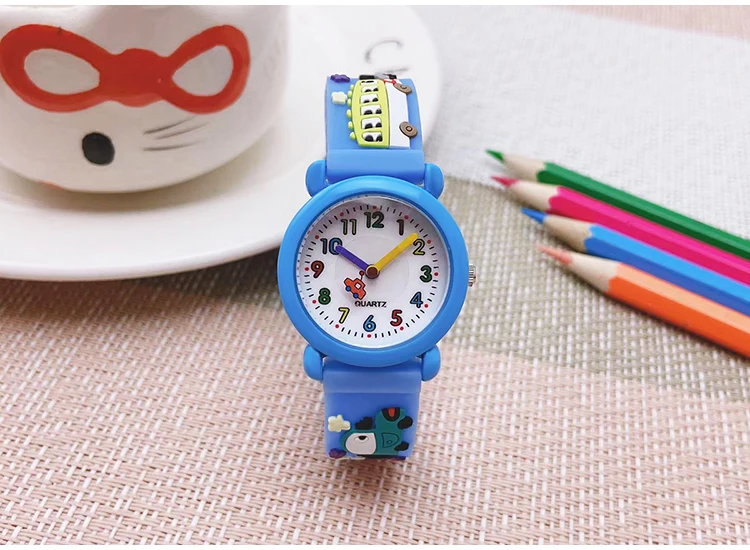 Chaoyada Fashion Boys Girls Little Cars Cartoon Strap Car Hands Personality Quartz Watches Students Kids Cool Gifts Watches