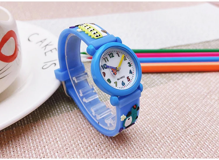 Chaoyada Fashion Boys Girls Little Cars Cartoon Strap Car Hands Personality Quartz Watches Students Kids Cool Gifts Watches