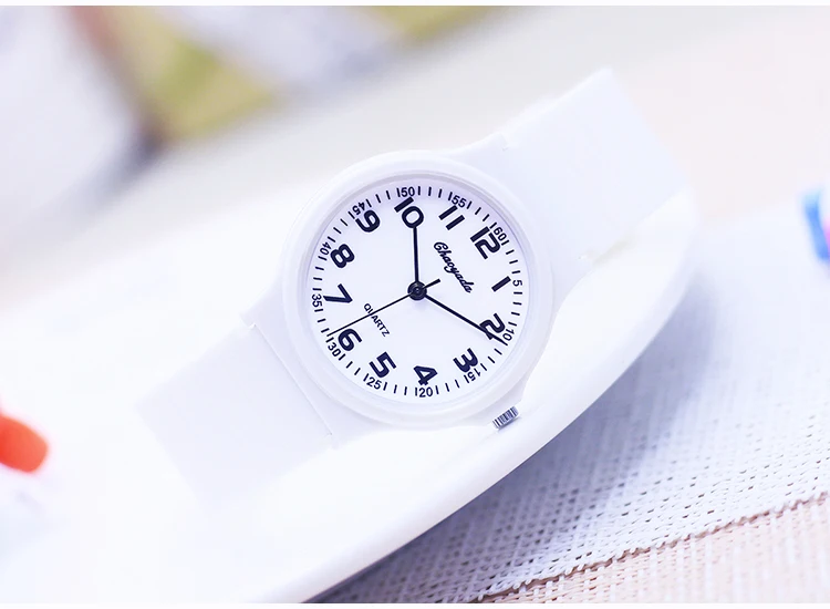 2026 child children boys girls  Primary school students rubber jelly color simple clear number quartz watches kids gifts watches