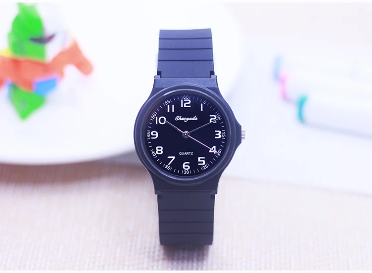 2026 child children boys girls  Primary school students rubber jelly color simple clear number quartz watches kids gifts watches