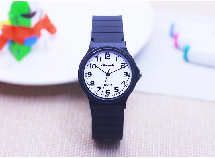 2026 child children boys girls  Primary school students rubber jelly color simple clear number quartz watches kids gifts watches