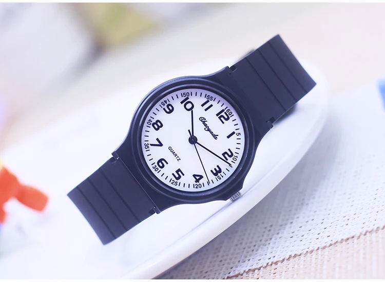 2026 child children boys girls  Primary school students rubber jelly color simple clear number quartz watches kids gifts watches