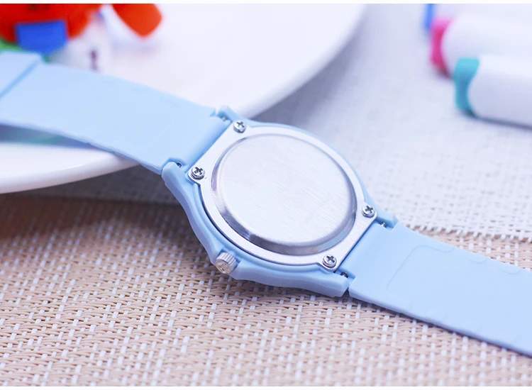 2026 child children boys girls  Primary school students rubber jelly color simple clear number quartz watches kids gifts watches