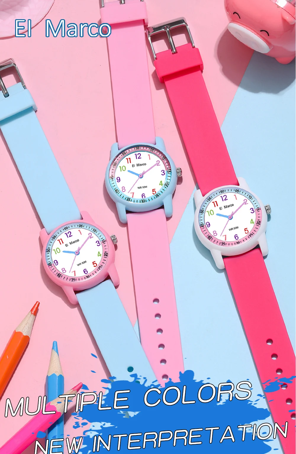 SANDA Fashion Ladies Quartz Watches Women Silicone Wrist Watch Baseball Sports Waterproof Boy Girl Casual Clock Children Gifts