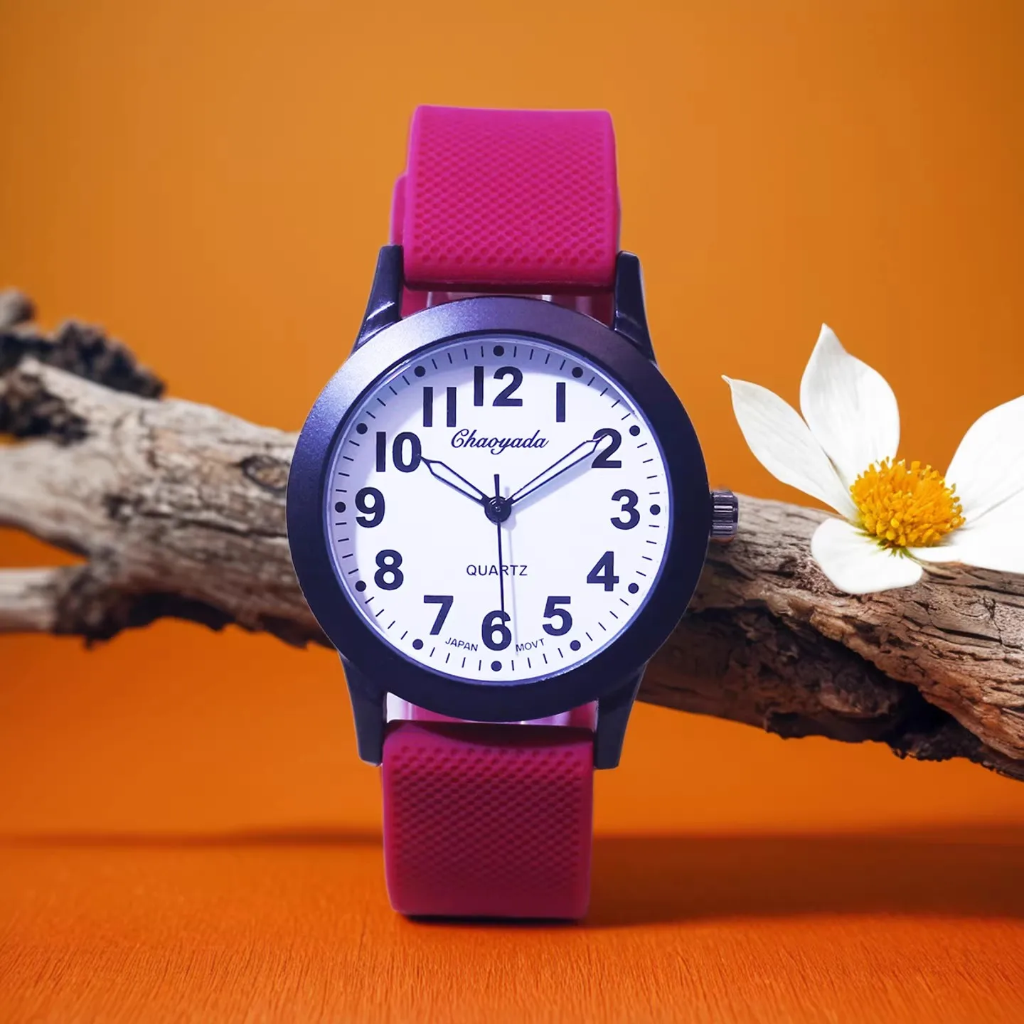 Fashion Boys Girls Students 12-System Clear Digital Pointer Watch Silicone Soft Strap Teacher Recommended Exam Watch Kids Gifts