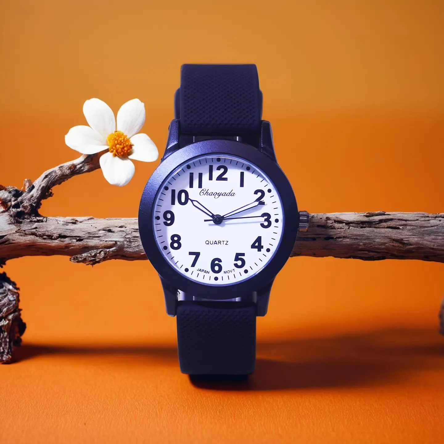 Fashion Boys Girls Students 12-System Clear Digital Pointer Watch Silicone Soft Strap Teacher Recommended Exam Watch Kids Gifts