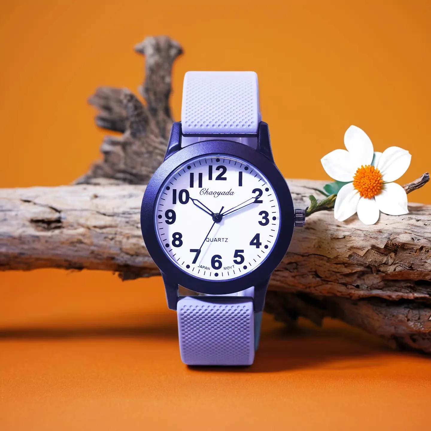 Fashion Boys Girls Students 12-System Clear Digital Pointer Watch Silicone Soft Strap Teacher Recommended Exam Watch Kids Gifts