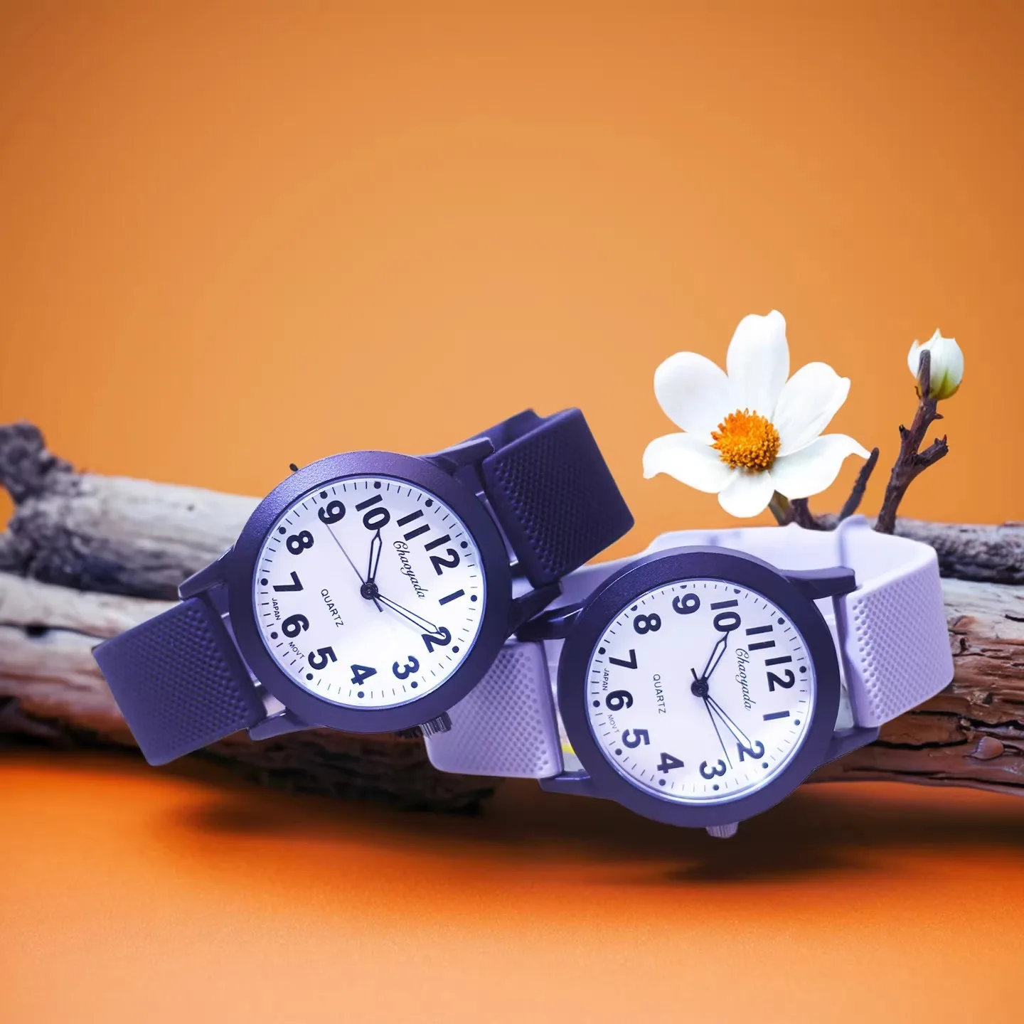 Fashion Boys Girls Students 12-System Clear Digital Pointer Watch Silicone Soft Strap Teacher Recommended Exam Watch Kids Gifts
