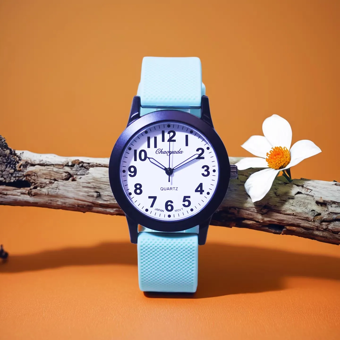 Fashion Boys Girls Students 12-System Clear Digital Pointer Watch Silicone Soft Strap Teacher Recommended Exam Watch Kids Gifts