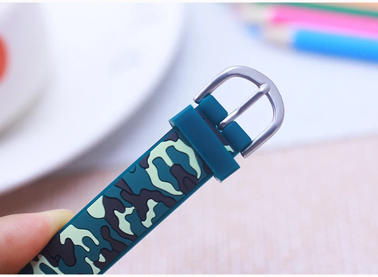 Chaoyada Children Boys Girls Students Cool Silicone Military Camouflage Strap Quartz Watches Kids Birthday Holiday Gifts Watches