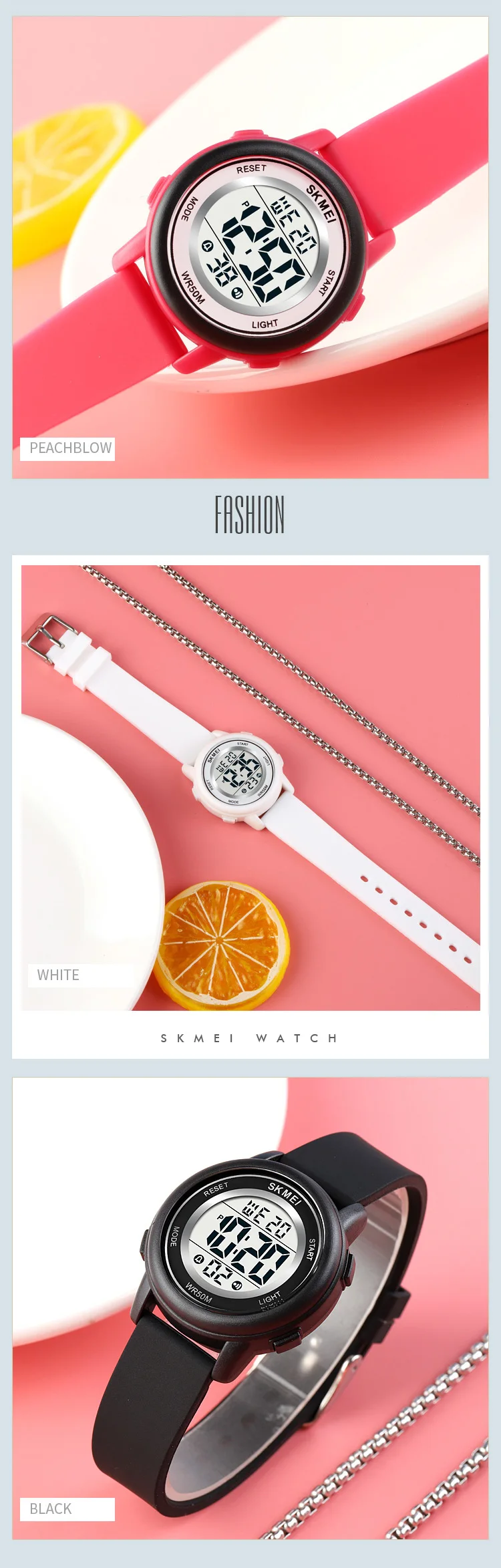 SKMEI 1721 Waterproof Alarm Child Watches montre enfant Boys Girls Sport Kids Watch Colorful Led Children Digital Wristwatches