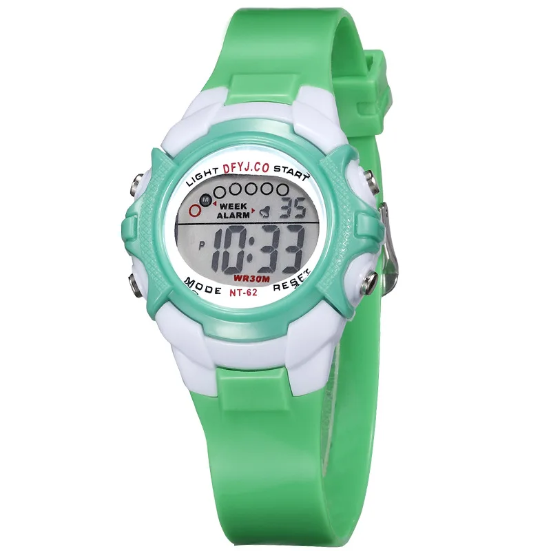 Digital Kids Watch 7-colors LED Waterproof Child Watch Sport Silicone Strap Kids Watches Student Gift for 3-10 Year Girls Boys