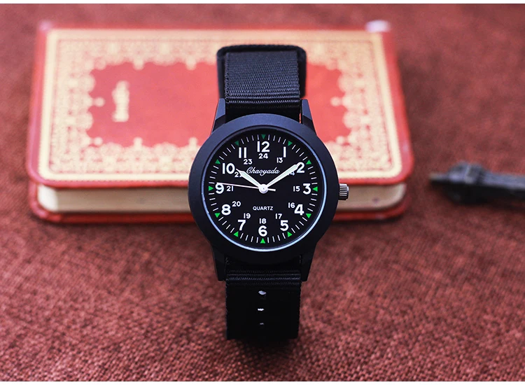 24Hours Children Boys Girls Fashion Washable Canvas Strap Quartz Wristwatches Students Learn Time Study Clock Birthday Gift