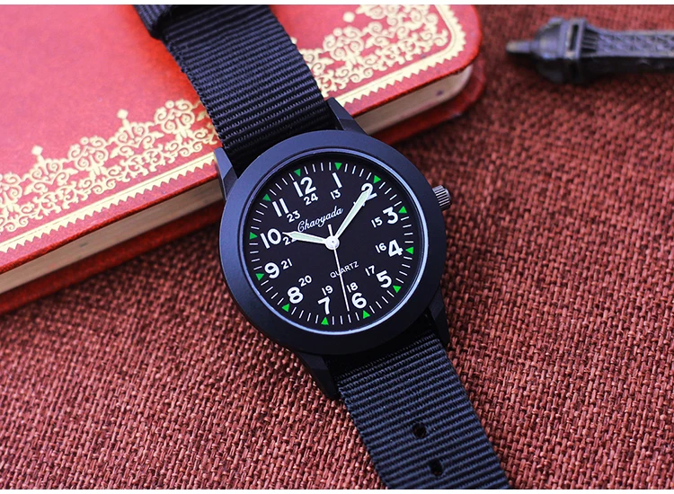 24Hours Children Boys Girls Fashion Washable Canvas Strap Quartz Wristwatches Students Learn Time Study Clock Birthday Gift