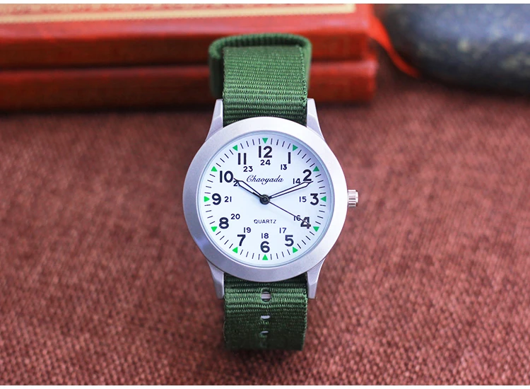 24Hours Children Boys Girls Fashion Washable Canvas Strap Quartz Wristwatches Students Learn Time Study Clock Birthday Gift