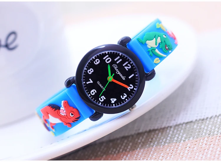 Fashion New Cool Cartoon Dinosaur Digital Quartz Watches For Children Boys Girls Little Baby Students Learn Time Cute Waterproof
