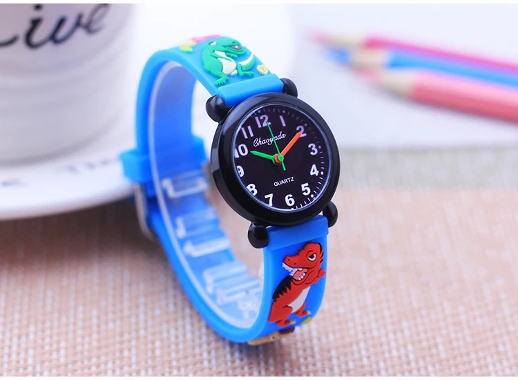 Fashion New Cool Cartoon Dinosaur Digital Quartz Watches For Children Boys Girls Little Baby Students Learn Time Cute Waterproof