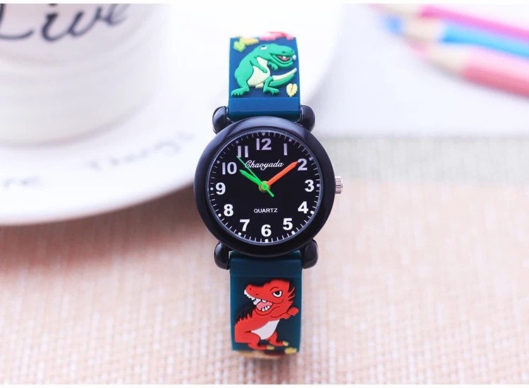 Fashion New Cool Cartoon Dinosaur Digital Quartz Watches For Children Boys Girls Little Baby Students Learn Time Cute Waterproof