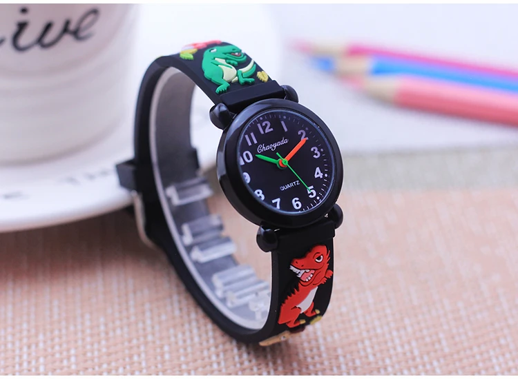 Fashion New Cool Cartoon Dinosaur Digital Quartz Watches For Children Boys Girls Little Baby Students Learn Time Cute Waterproof