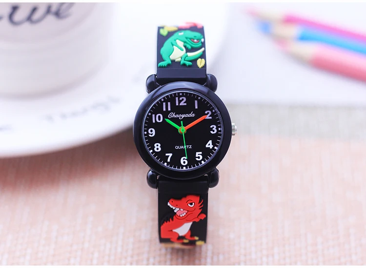 Fashion New Cool Cartoon Dinosaur Digital Quartz Watches For Children Boys Girls Little Baby Students Learn Time Cute Waterproof
