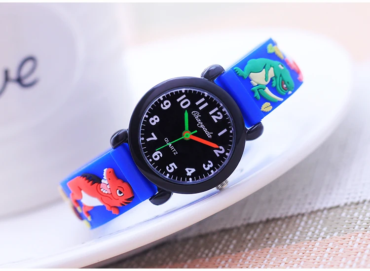 Fashion New Cool Cartoon Dinosaur Digital Quartz Watches For Children Boys Girls Little Baby Students Learn Time Cute Waterproof
