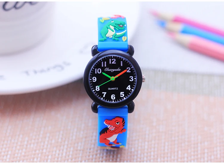 Fashion New Cool Cartoon Dinosaur Digital Quartz Watches For Children Boys Girls Little Baby Students Learn Time Cute Waterproof