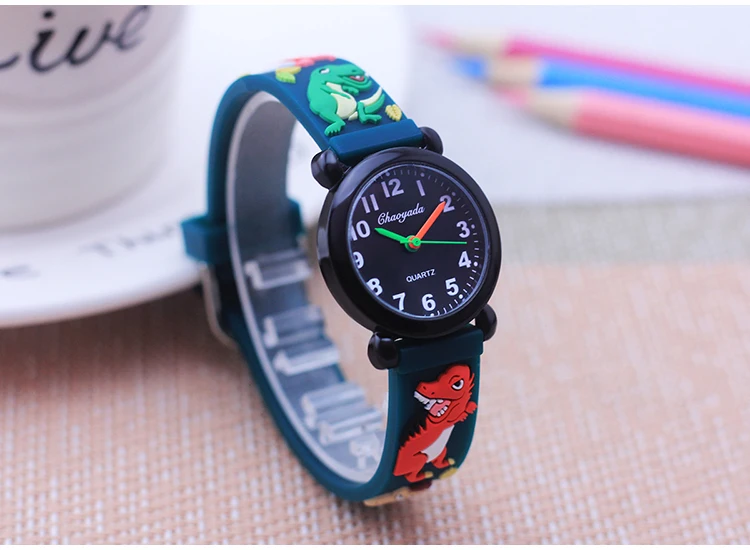 Fashion New Cool Cartoon Dinosaur Digital Quartz Watches For Children Boys Girls Little Baby Students Learn Time Cute Waterproof