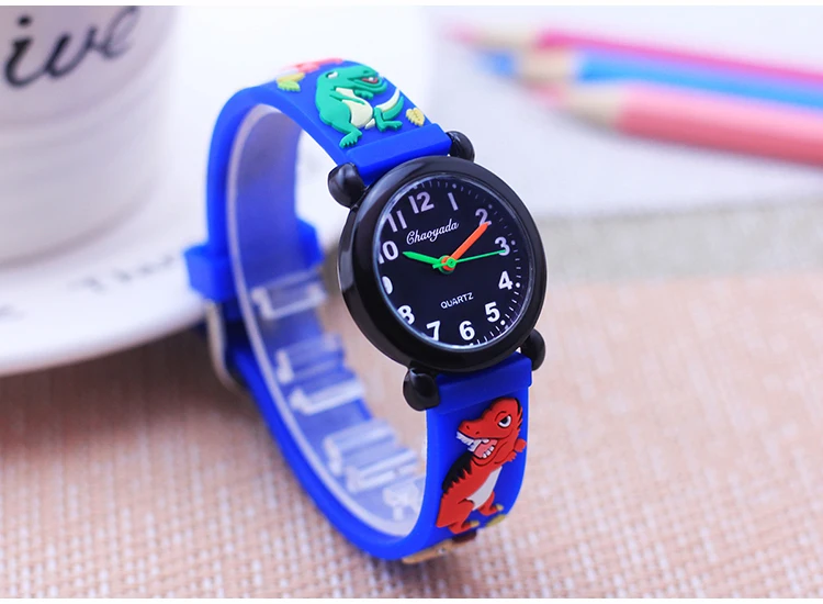 Fashion New Cool Cartoon Dinosaur Digital Quartz Watches For Children Boys Girls Little Baby Students Learn Time Cute Waterproof