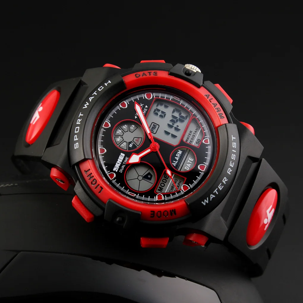Fashion Sports Waterproof Children Watches For Girl Boys SKMEI Brand Digital LED Alarm Chrono Student Clock Wristwatches Relogio