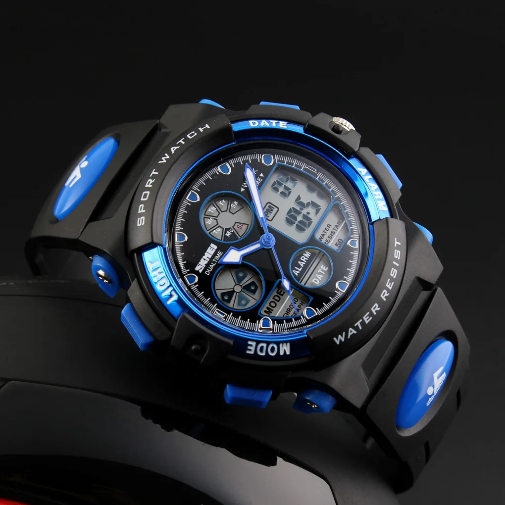 Fashion Sports Waterproof Children Watches For Girl Boys SKMEI Brand Digital LED Alarm Chrono Student Clock Wristwatches Relogio