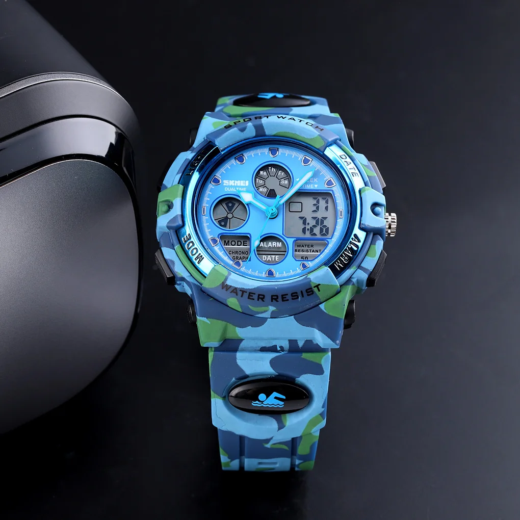 Fashion Sports Waterproof Children Watches For Girl Boys SKMEI Brand Digital LED Alarm Chrono Student Clock Wristwatches Relogio