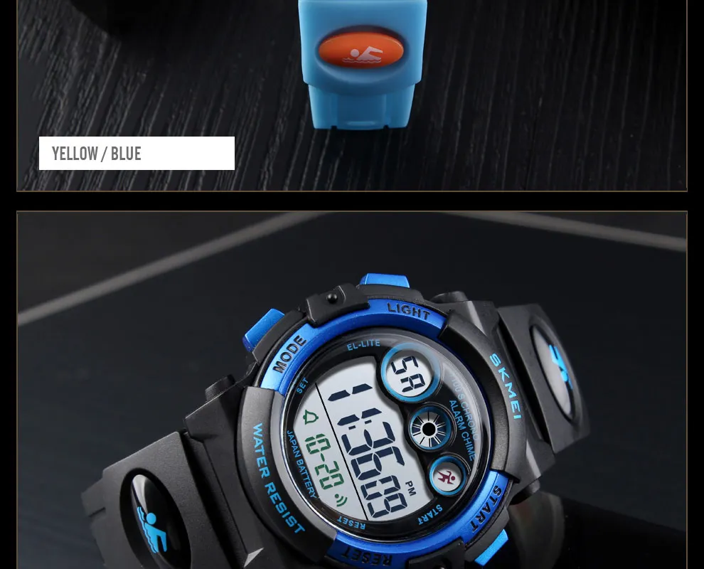 SKMEI 1451 Digital Watch for Children Shockproof Sport LED Electronic Wristwatches Waterproof Military Boy Girl Clock Reloj 1163