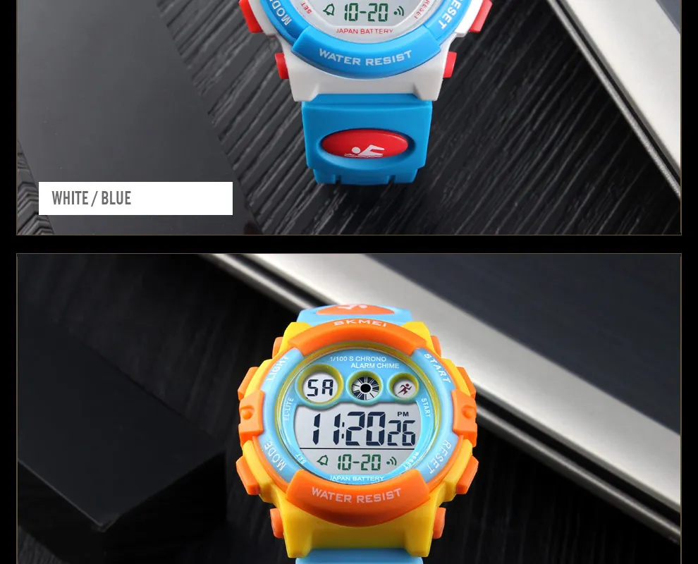 SKMEI 1451 Digital Watch for Children Shockproof Sport LED Electronic Wristwatches Waterproof Military Boy Girl Clock Reloj 1163