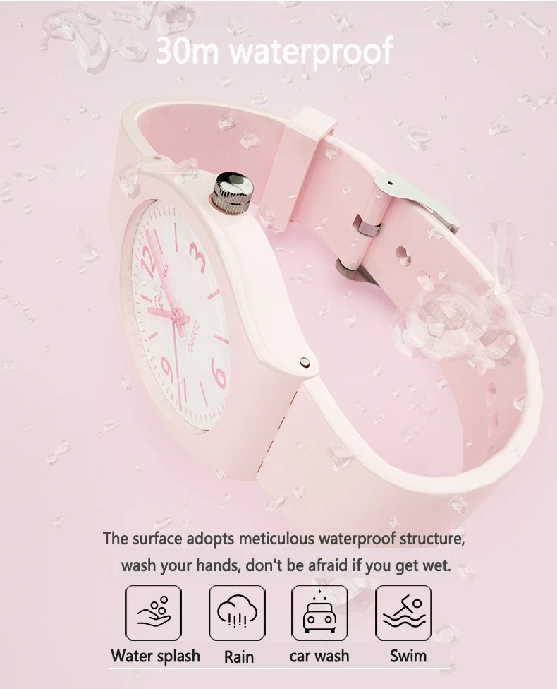 Kids Watch Waterproof Quartz Wristwatches Children Boy Clock For Girl Boy Fashion Sweet Cute Digital Watches UTHAI CE07