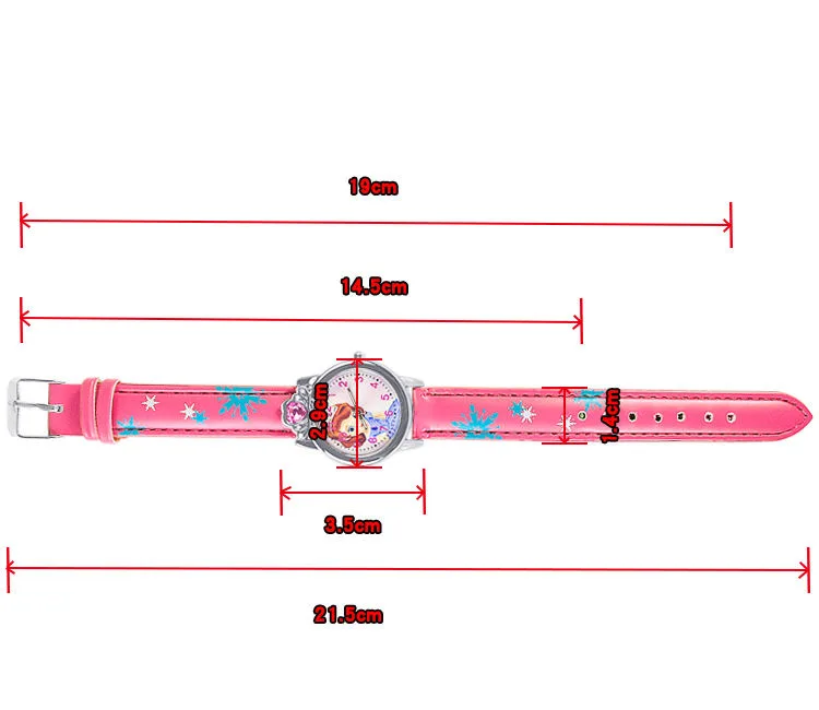 New Princess Elsa Child Watches Figure Toys Cartoon Anna Princess Kids Watch Girls Student Children Clock Children's Day Gift