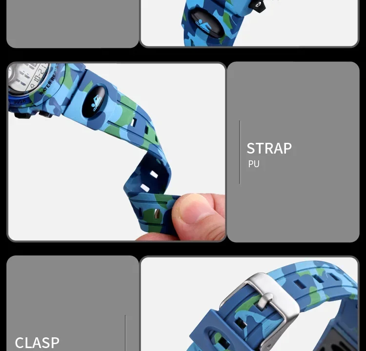 SKMEI 1547 Colorful LED+EL Lights relogio infantil Children's Sport Kids Watches Young And Energetic Dial Design 50M Waterproof