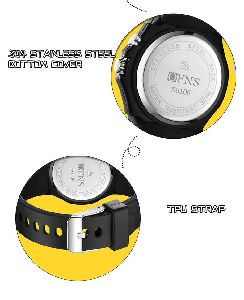 OFNS New 6106 Fashion Student Quartz Watch with Twelve Constellation Pattern Waterproof Night Light Student Quartz Watch 2025